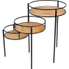 New 35In Wood And Metal Folding Stand Cheaper Plant Stands