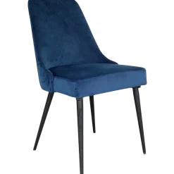 Discount Indigo Blue Velvet Dining Chair Premium Dining Chairs & Benches