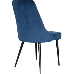 Discount Indigo Blue Velvet Dining Chair Premium Dining Chairs & Benches