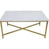 Discount Isabella Gold Coffee Table With Marble Top Discount Online Coffee & End Tables