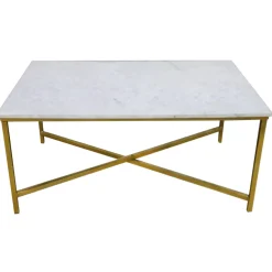Discount Isabella Gold Coffee Table With Marble Top Discount Online Coffee & End Tables