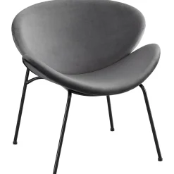 Online Jagger Chair With Black Metal Legs, Grey Exquisite Gifts Accent Chairs