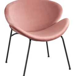 Jagger Chair With Black Metal Legs, Rose Opening Sales Accent Chairs