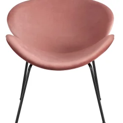 Jagger Chair With Black Metal Legs, Rose Opening Sales Accent Chairs