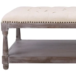Best Jardan Tufted Ottoman Natural Kd Opening Sales Ottomans & Poufs