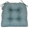Jasper Textured Chair Pad/4 Tacks/Ties Blue Opening Sales Dining Chair Cushions & Pads