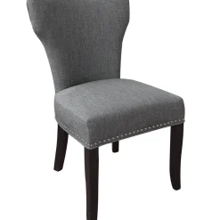 Online Jhene Ii Grey Studded Back Dining Chair Low Price Dining Chairs & Benches