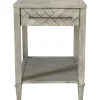 Sale Kate 1 Drawer 1 Shelf Parquet Wood Side Table Discount Online Accent Tables