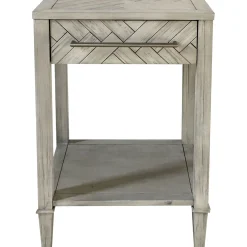 Sale Kate 1 Drawer 1 Shelf Parquet Wood Side Table Discount Online Accent Tables