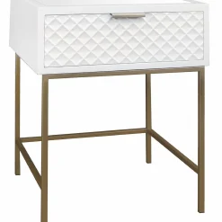 Online Kelcie Textured Front 1 Drawer Cabinet With Mirror Top Opening Sales Accent Tables