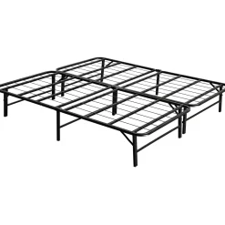 Online King Metal Mattress Platform Frame Discount Bedroom