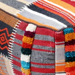 Clearance Krisha Yarn Dyed Pouf Featured Ottomans & Poufs