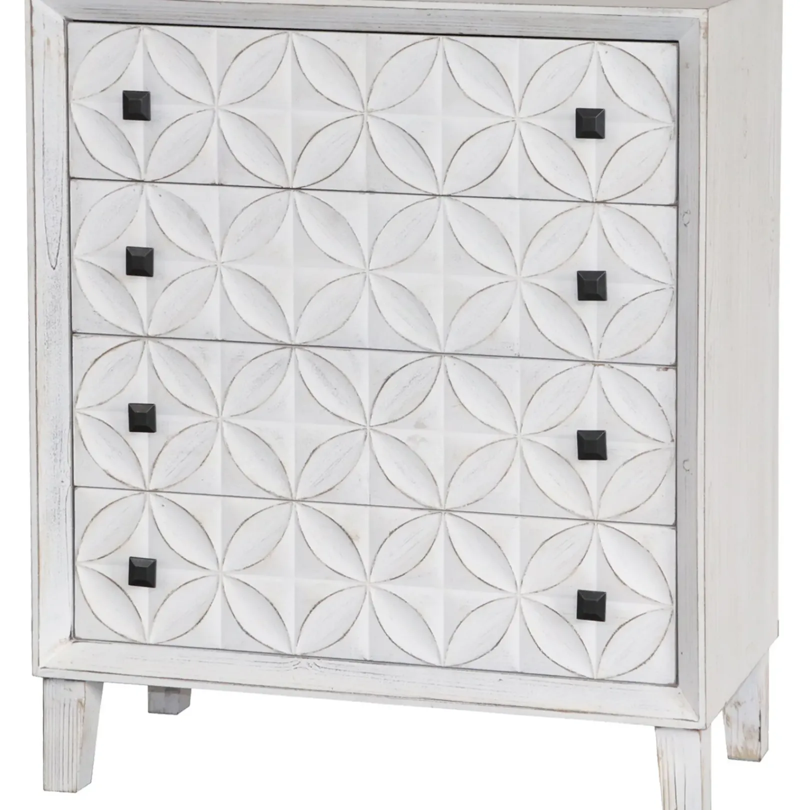 Outlet Laci White 4 Drawer Cabinet Fashion Bedroom