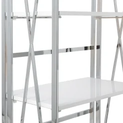 Clearance Laila Ali Astrid Chrome Bookshelf Promotion Office