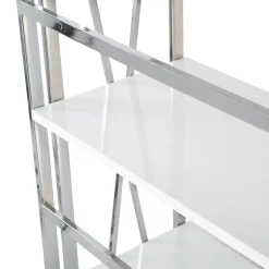 Clearance Laila Ali Astrid Chrome Bookshelf Promotion Office