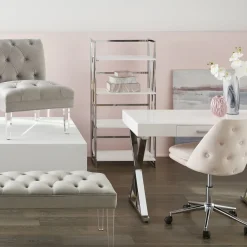 Clearance Laila Ali Astrid Chrome Bookshelf Promotion Office