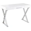 Discount Laila Ali Astrid Chrome Desk Bargain Sale Office