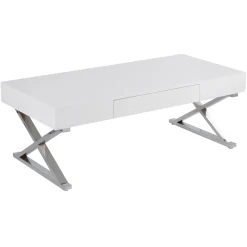 Sale Laila Ali Astrid White Coffee Table Cheaper Coffee & End Tables
