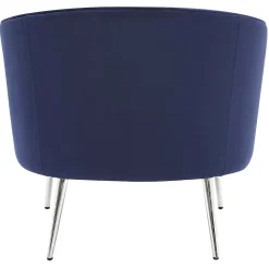 Hot Laila Ali Avani Blue Velvet Accent Chair Opening Sales Accent Chairs