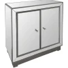 Best Laila Ali Modern Living 2-Door Mirrored Cabinet Fashion Cabinets & Chests