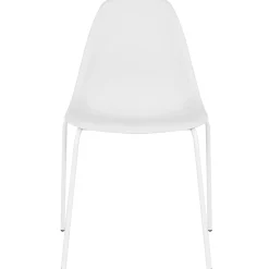 Online Lily White Dining Chair With Metal Legs Exquisite Gifts Dining Chairs & Benches