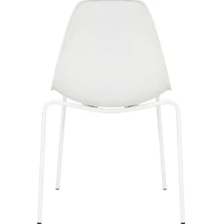Online Lily White Dining Chair With Metal Legs Exquisite Gifts Dining Chairs & Benches