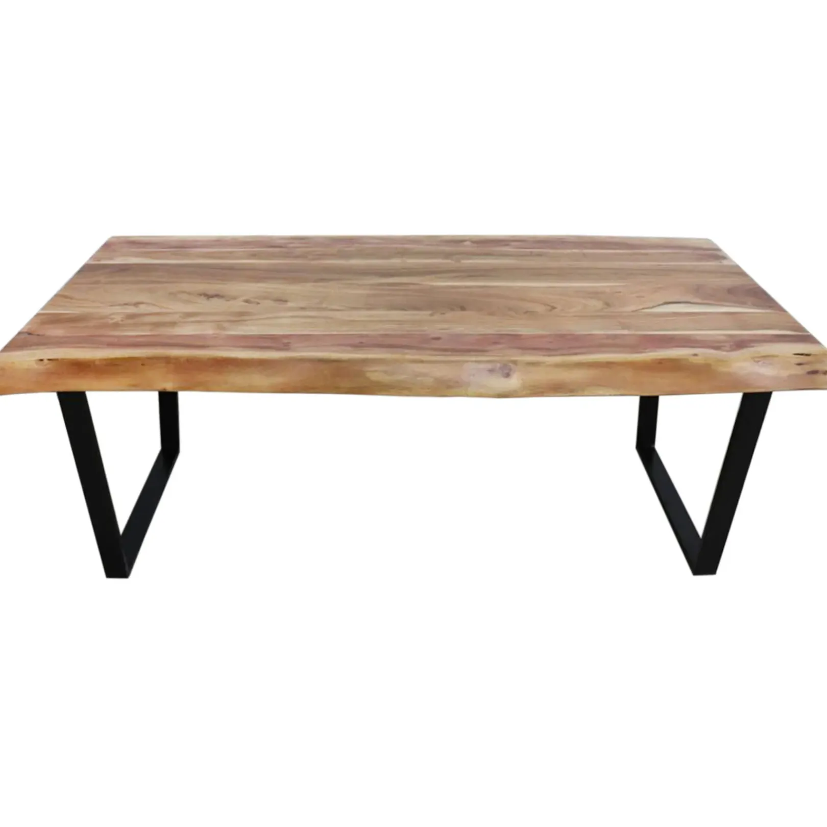 Hot Live Edge Wood Top Coffee Table With Metal Base Good Quality Coffee & End Tables