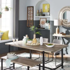 Sale Loggy Wood & Metal Dining Bench, 47 Less Expensive Dining Chairs & Benches