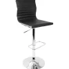 New Master Faux Leather Adjustable Barstool, Black Opening Sales Barstools