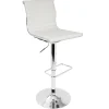 Best Master Faux Leather Adjustable Barstool, White Flash Sale Barstools