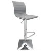 Outlet Maxwell Adjustable Faux Leather Barstool, Grey Outlet Barstools