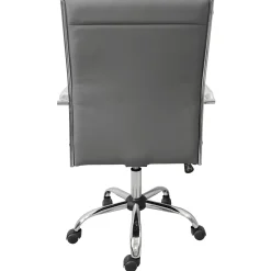 Outlet Maxwell Adjustable Faux Leather Office Chair, Grey Bargain Sale Office