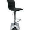 Discount Maxwell Adjustable Faux Leather Barstool, Black Promotion Barstools
