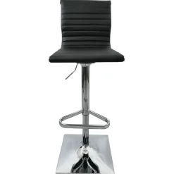 Discount Maxwell Adjustable Faux Leather Barstool, Black Promotion Barstools
