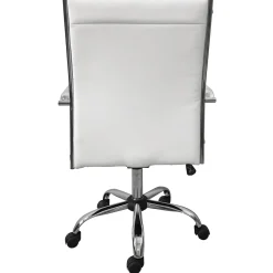 Clearance Maxwell Adjustable Faux Leather Office Chair, White Low Price Office