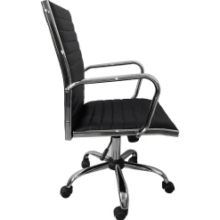 Maxwell Adjustable Faux Leather Office Chair, Black Flash Sale Office
