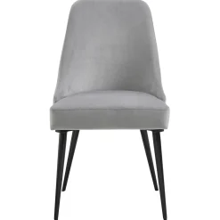 Clearance Mereen Velvet Dining Chair, Grey Premium Dining Chairs & Benches