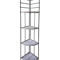 Best Metal Corner Rack With Folding Wood-Top Shelves, 63 Featured Baker'S Racks & Bar Carts