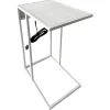 Clearance Metal C-Table With Usb Port, White Premium Accent Tables