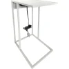 Clearance Metal C-Table With Usb Port, Grey Exquisite Gifts Accent Tables