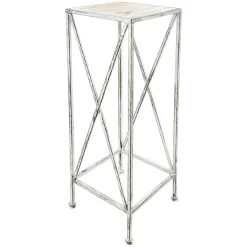 Hot Metal Plant Stand With Wood Top Grey, Large Online Discount Plant Stands