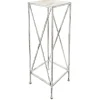 Clearance Metal Plant Stand With Wood Top Grey, Small Exquisite Gifts Plant Stands
