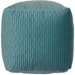 Online Mineral Blue Ripple Pouf Online Discount Ottomans & Poufs