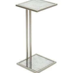 Clearance Mirrored Gold Metal Drink Table Less Expensive Accent Tables