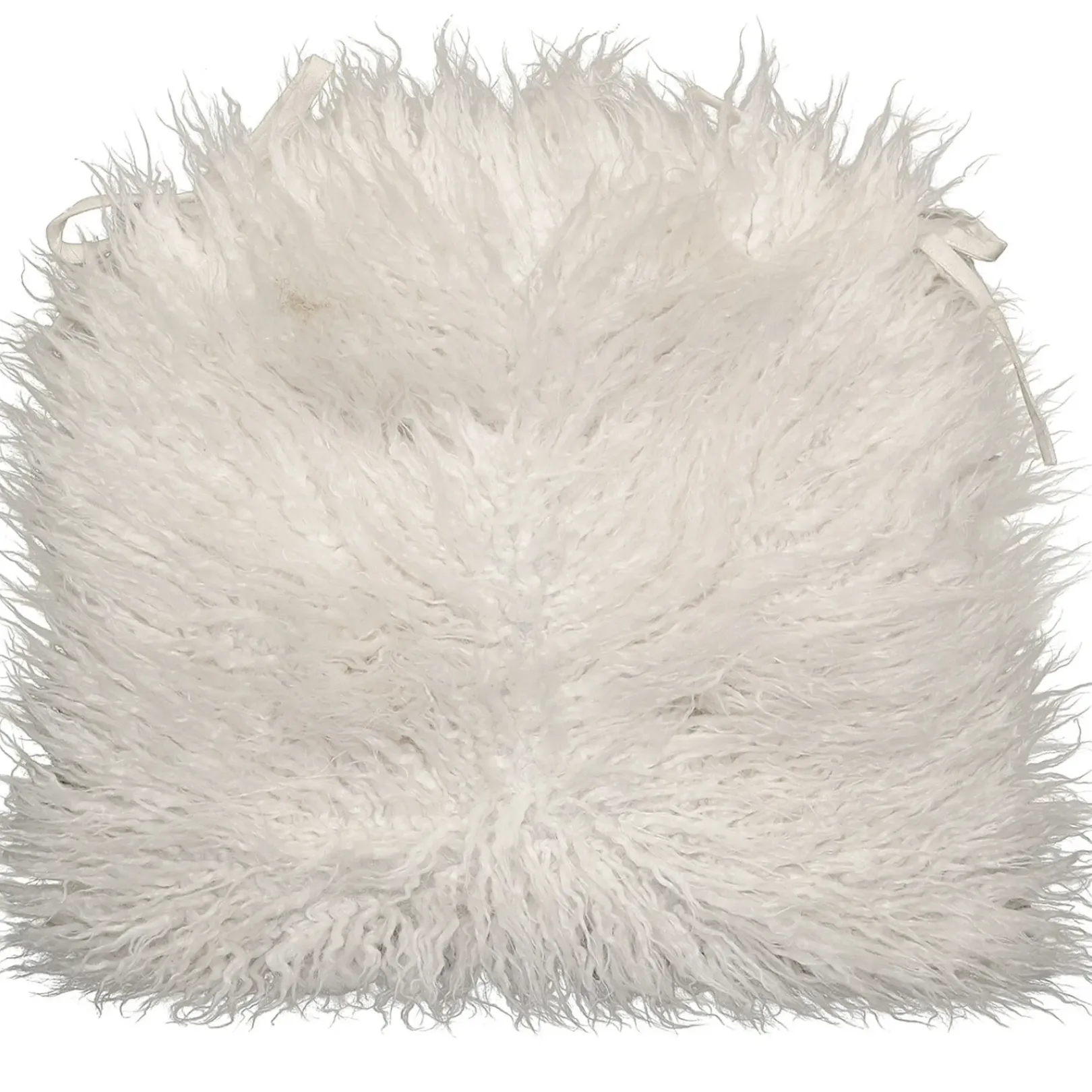 Outlet Mongolian Faux Fur Chair Pad/Ties White Promotion Dining Chair Cushions & Pads