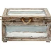 Discount Nantucket Weathered Wood Decorative Storage Trunk, Medium Fashion Accent Tables