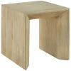 Natural Wood Concave Plant Stand Promotion Accent Tables