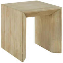 Natural Wood Concave Plant Stand Promotion Accent Tables
