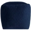 New Navy Ripple Pouf Gift Selection Ottomans & Poufs