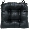 Online Nobuck Faux Leather Cp Black Bargain Sale Dining Chair Cushions & Pads